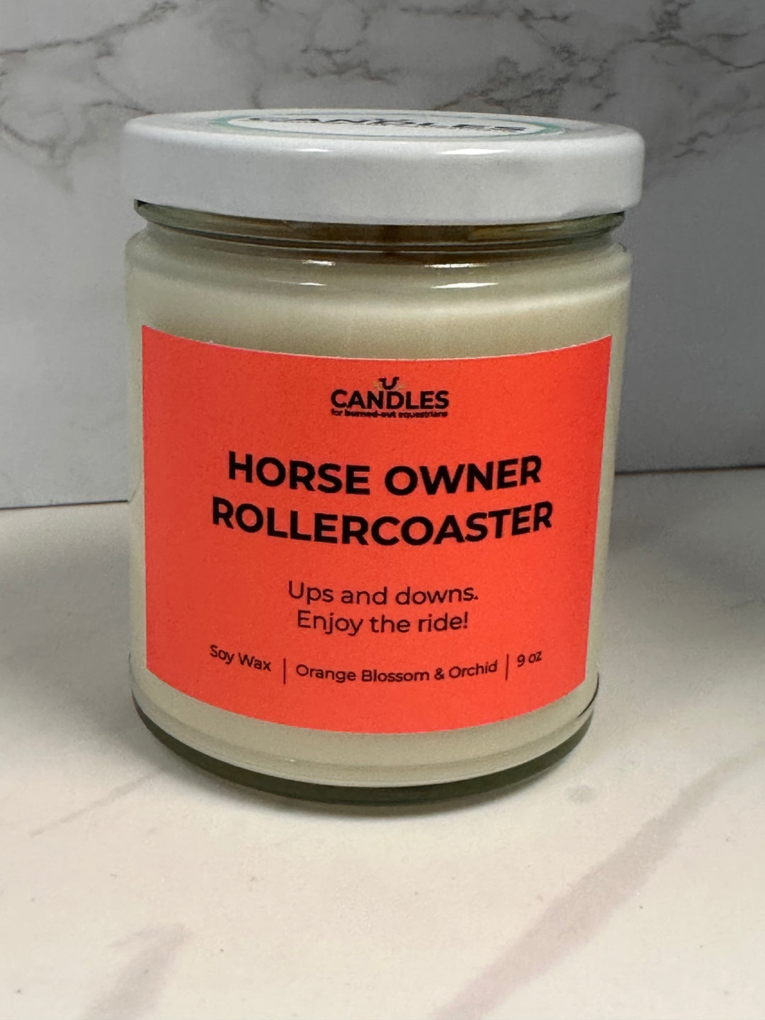 Horse Owner Rollercoaster Candle
