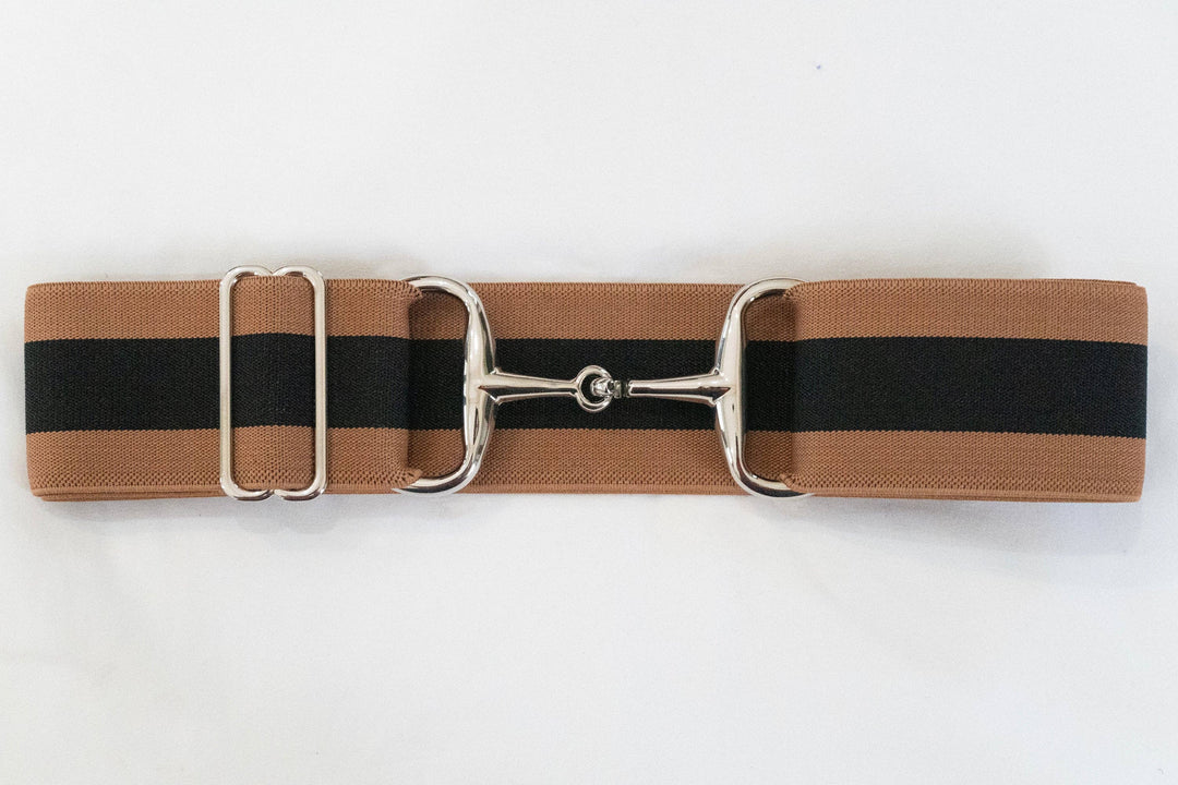 Huston x Ellany - Costello - 2" Silver Snaffle Elastic Belt