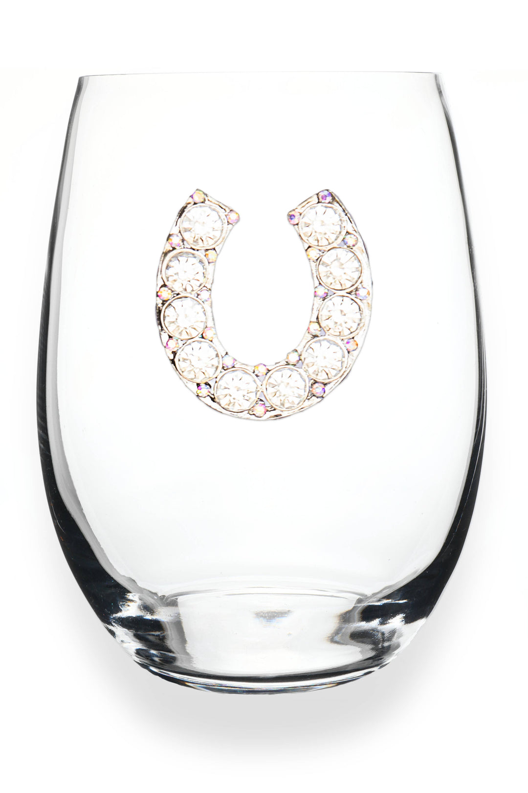 The Queens' Jewels - Horseshoe Jeweled Stemless Wine Glass