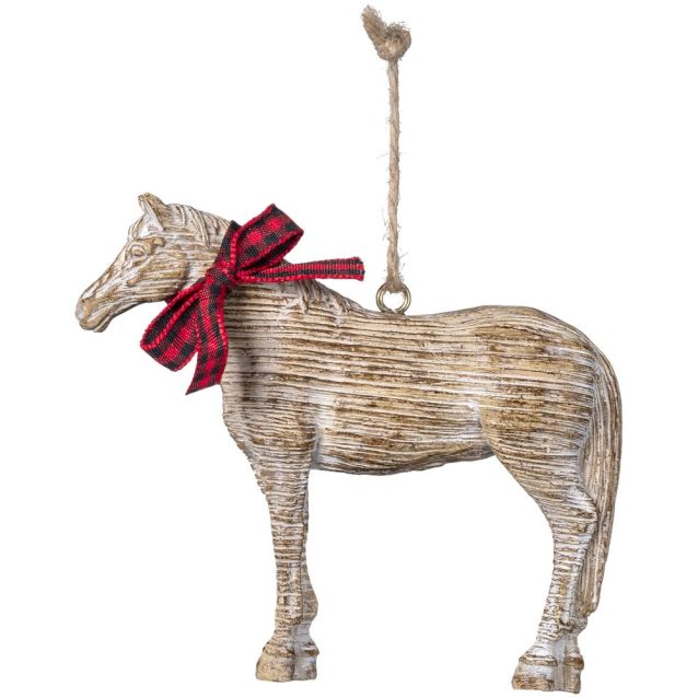 Tough 1 Horse Ornament w Bow