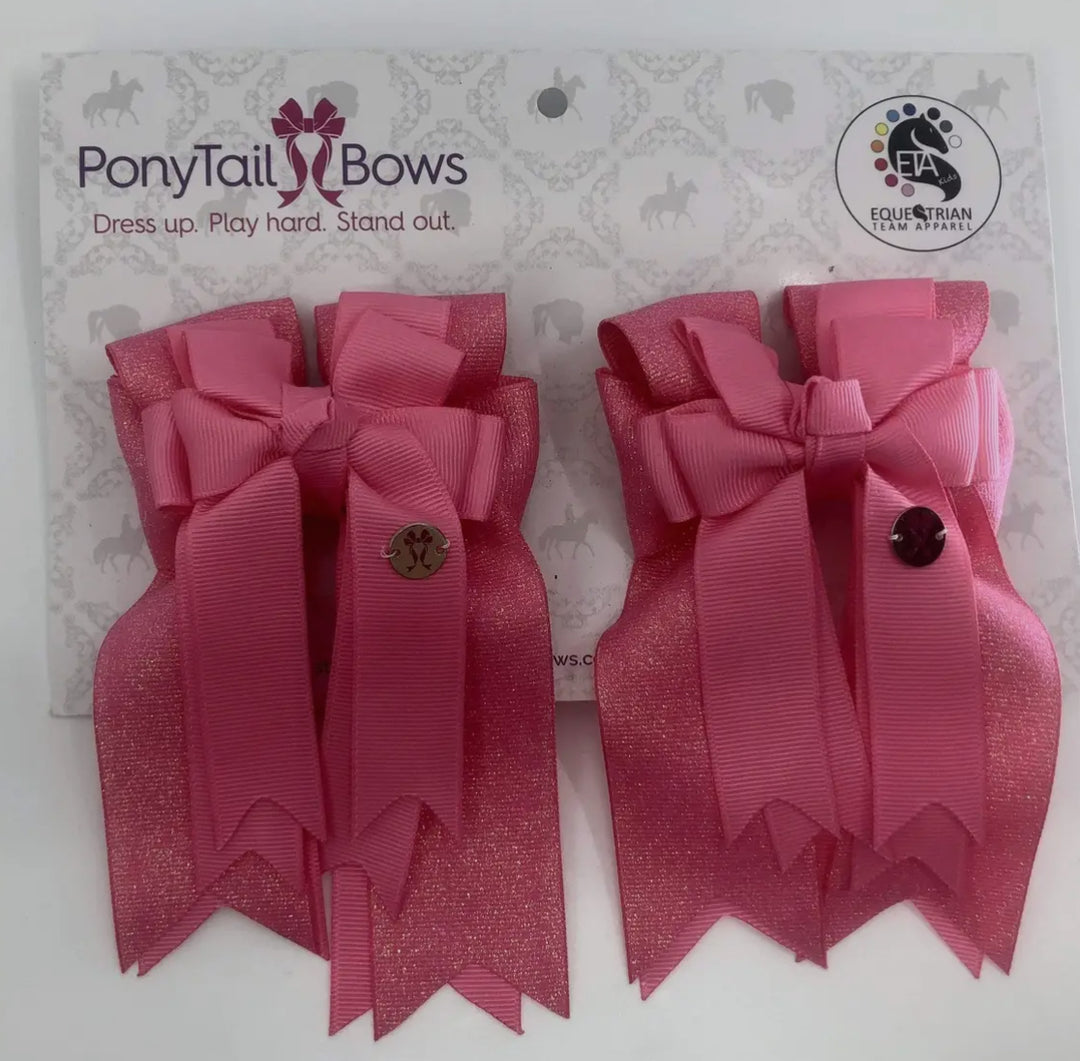 PonyTail Bows - Hot Pink Solid Bows