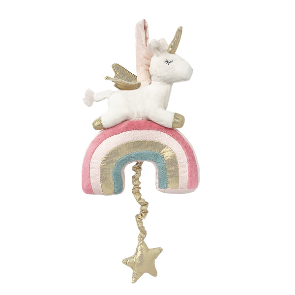 Mon Ami Plush Rainbow Unicorn Music Mobile – The Tack Shop of