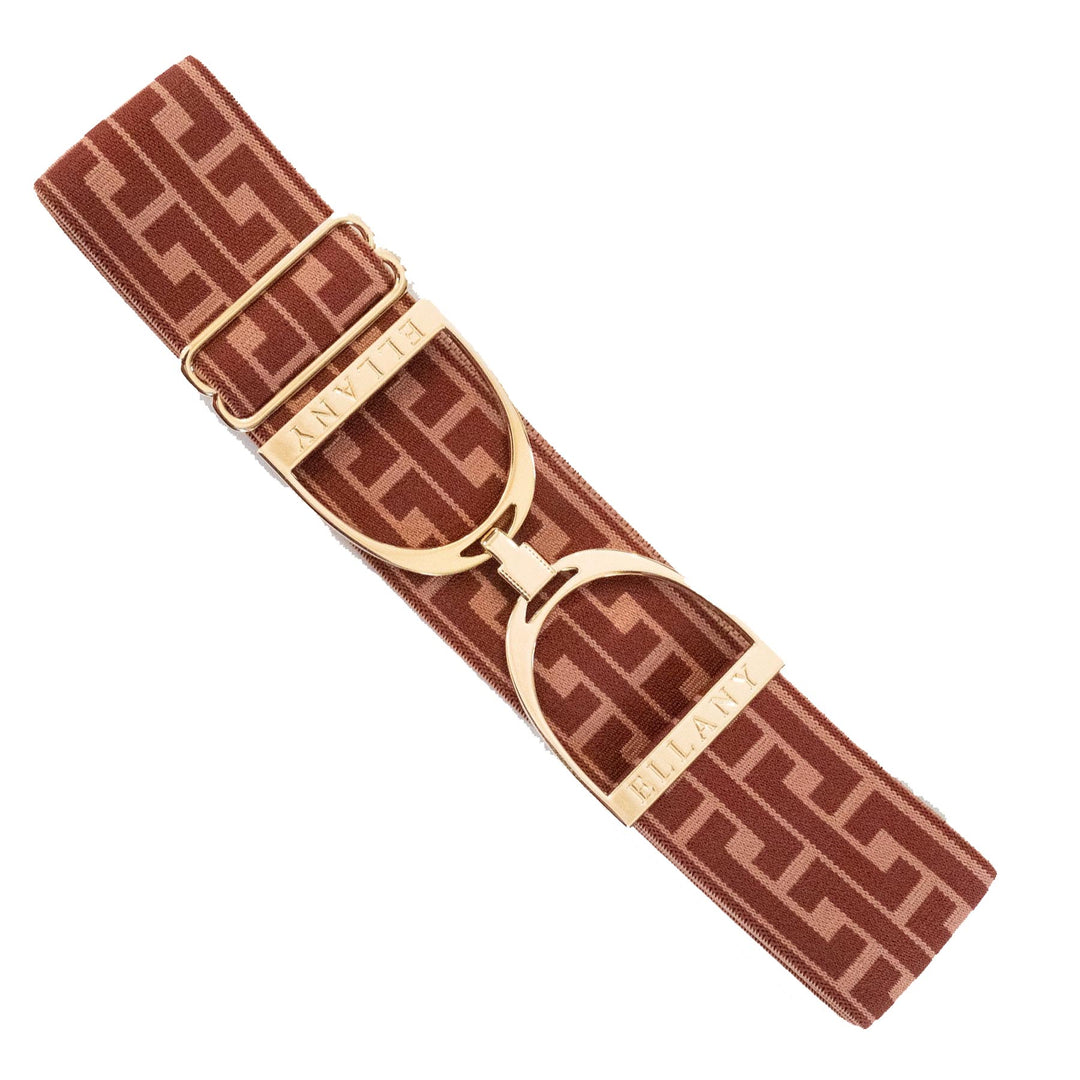 Ellany Rose Fallon - 2" Gold Stirrup Elastic Belt
