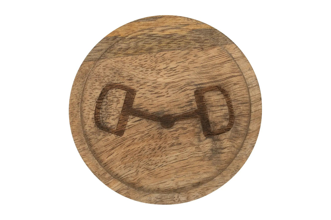 Huntley Equestrian Wooden Coasters Bit Design set of 4