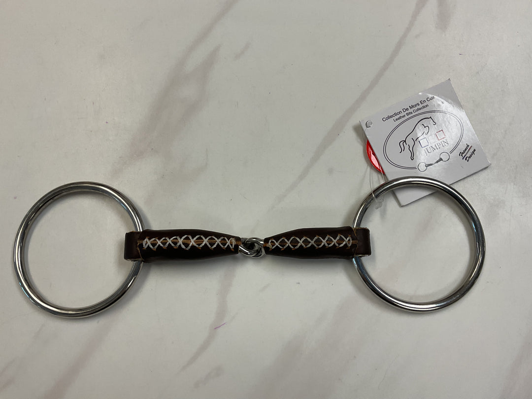Jump'In Leather Covered Single Jointed Loose Ring Bit