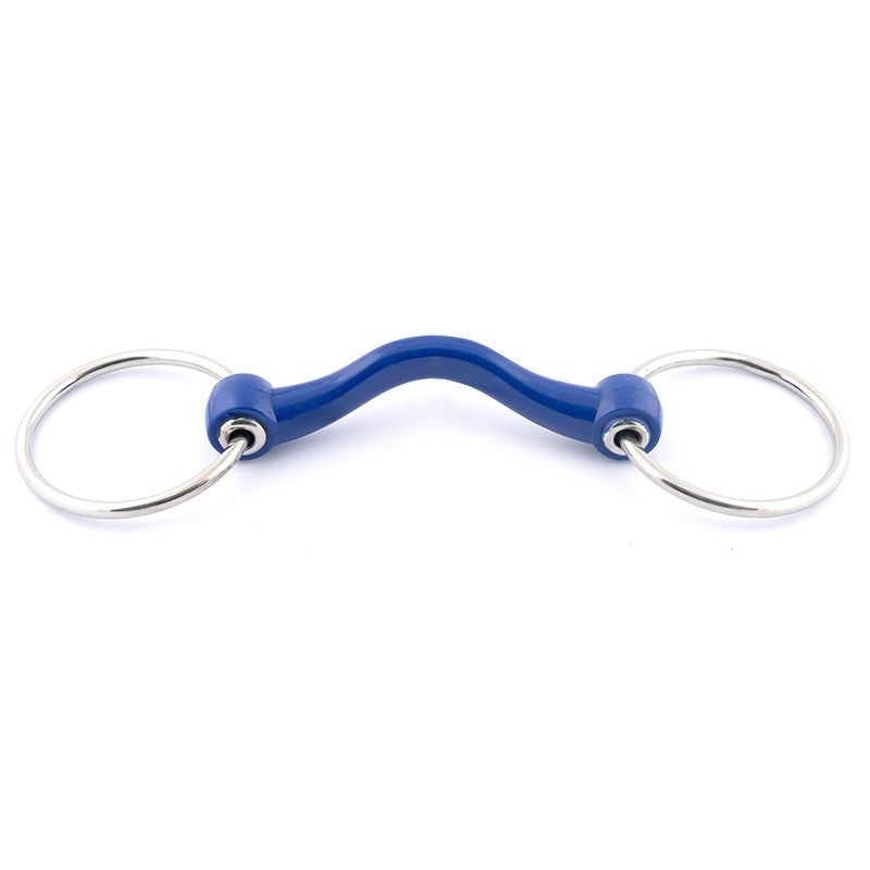 Jump'In Soft Mouth Blue Port Loose Ring Bit