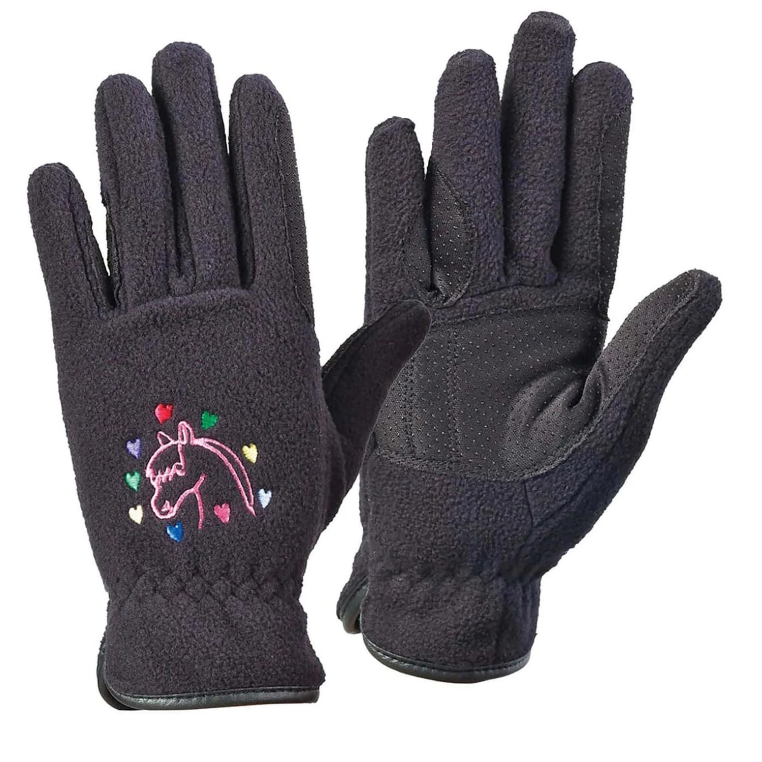 Ovation Horse N Heart Fleece Gloves- Child's