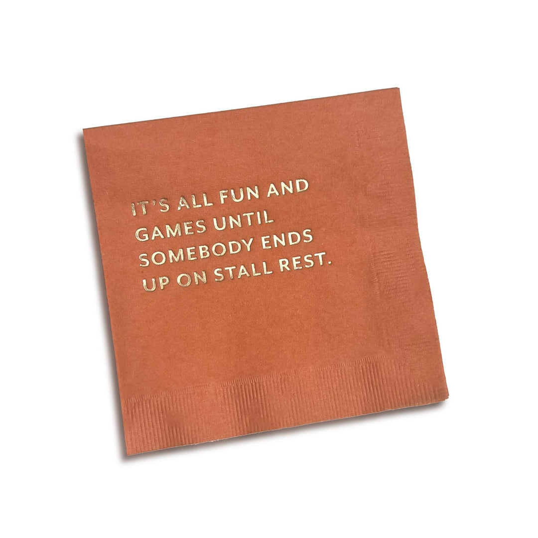 Mare Goods Cocktail Napkin: Stall Rest