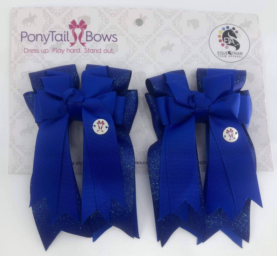 PonyTail Bows - Royal Solid PonyTail Bows