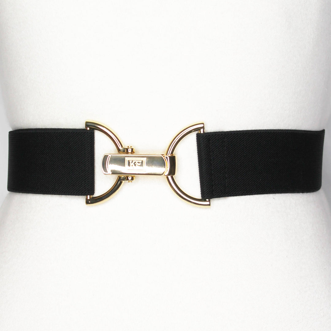 KF Clothing - Black Solid Elastic Stretch Belt