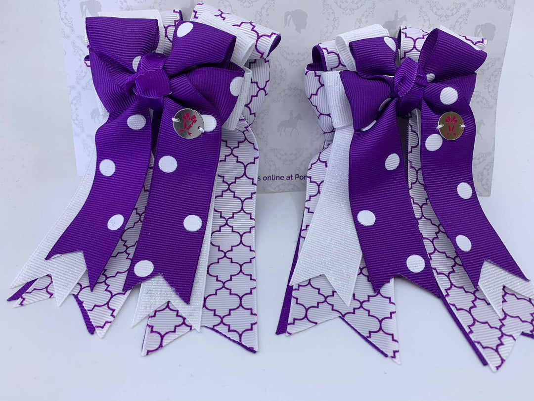 PonyTail Bows - PonyTail Bows- Purple Paradise