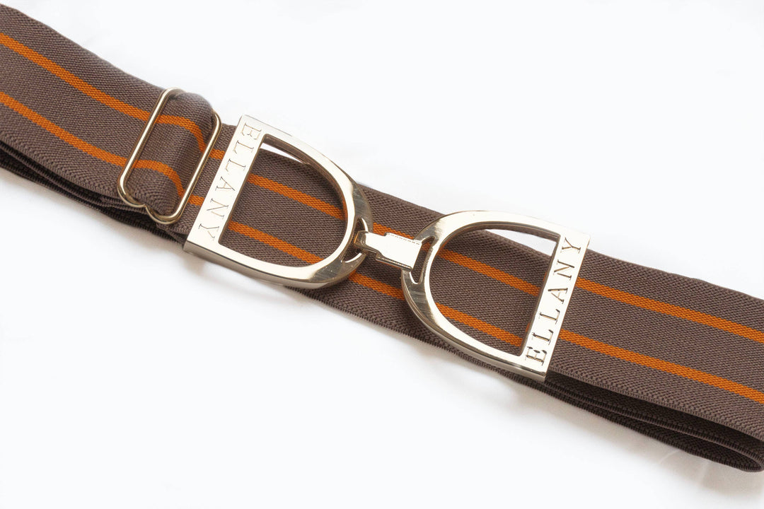 Huston x Ellany - Ophelia - 1.5" Gold Stirrup Equestrian Elastic Belt