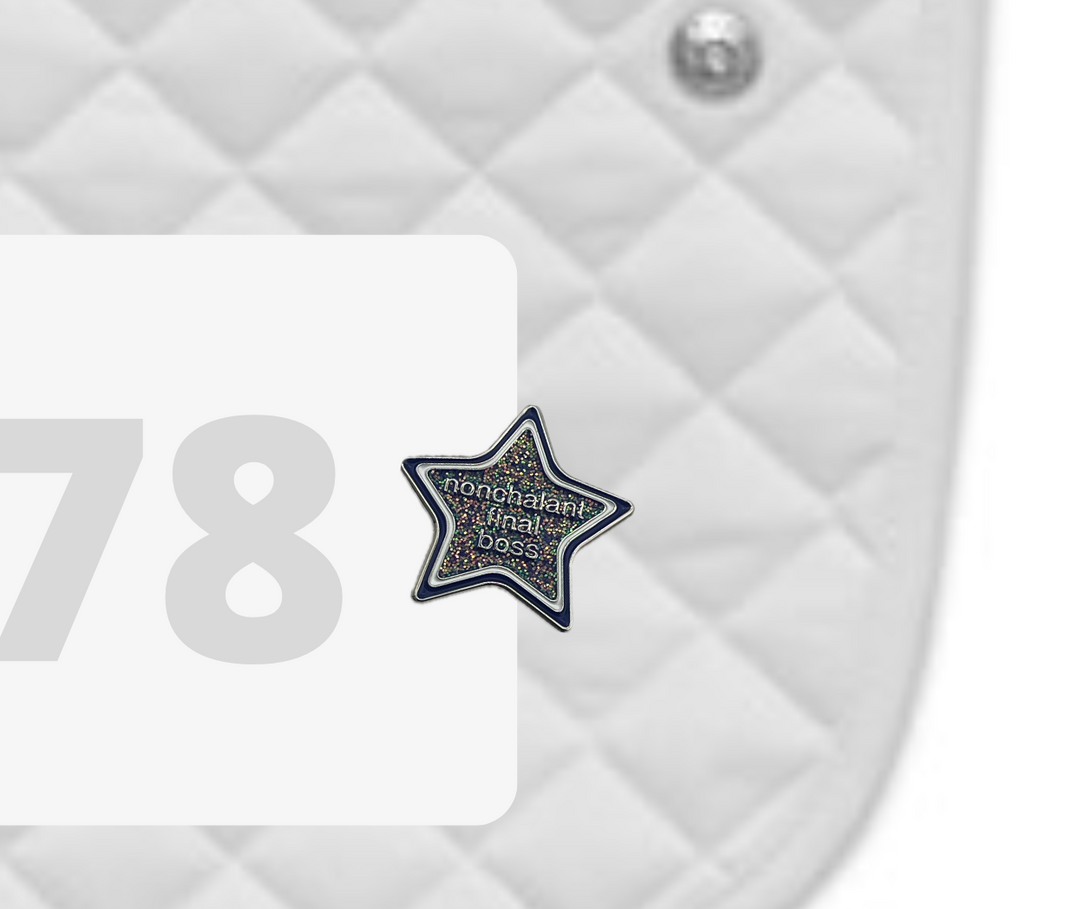 DuBois Cheval Nonchalant Final Boss Number Pin Charm