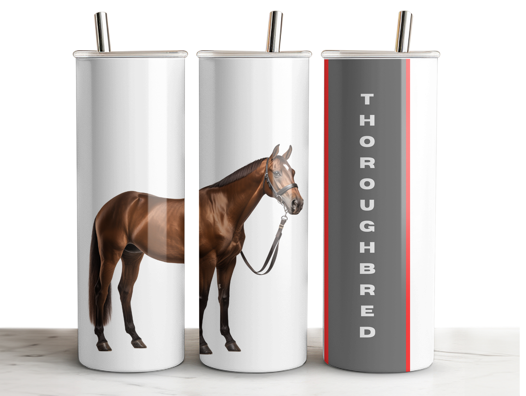 Black Stallion Designs Drink Tumbler - Thoroughbred