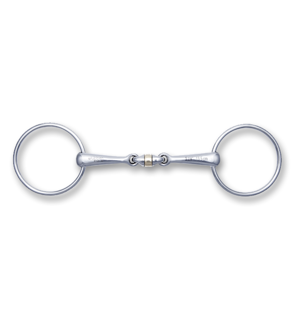 Stubben SteelTec Soft-Roll Loose Ring Snaffle Bit