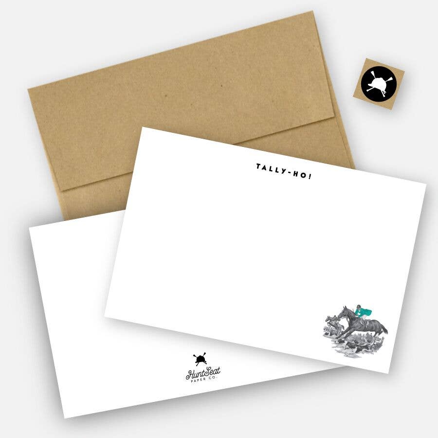 Hunt Seat Paper Co. - Tally-Ho Fox Hunting Notecard Box Set - Equestrian Horse