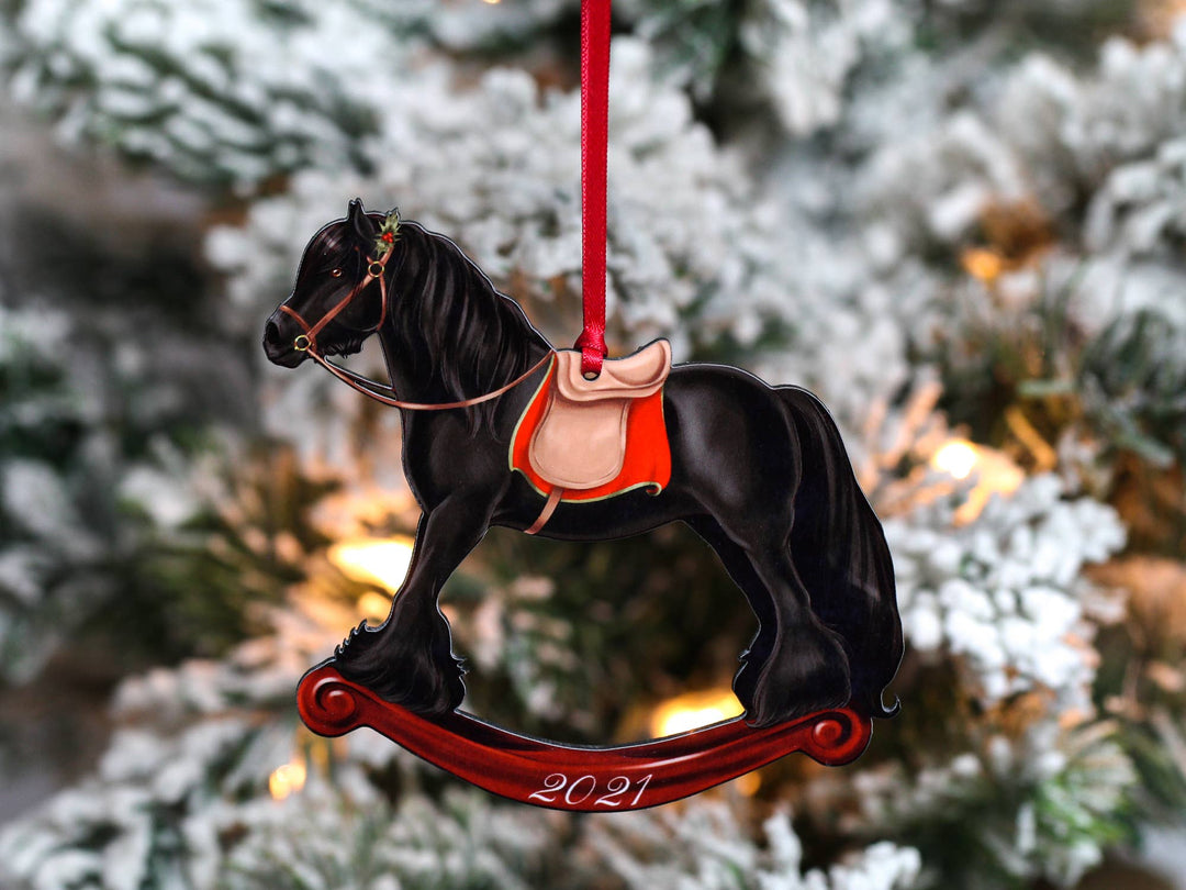 Classy Equine Rocking Horse Ornament