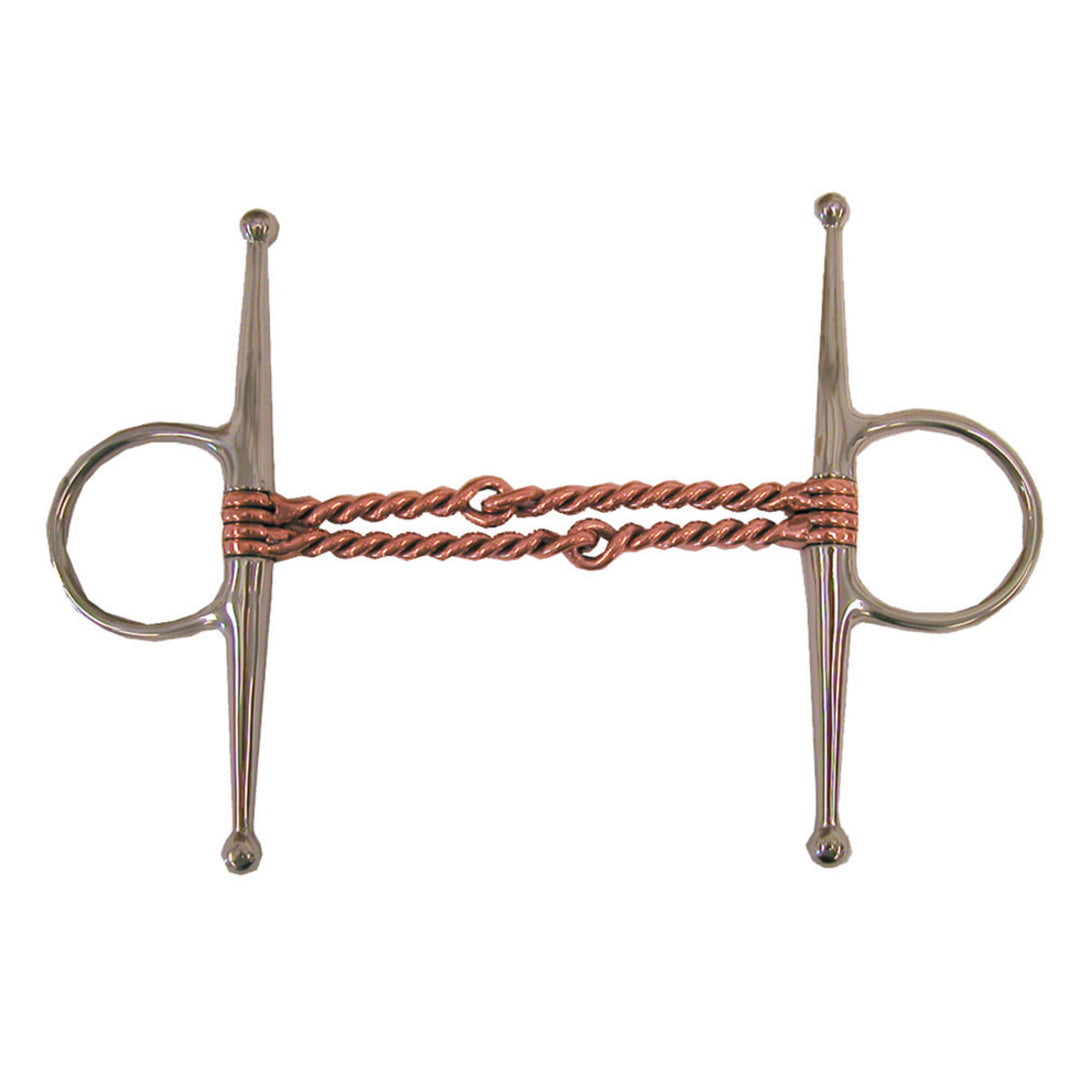 Coronet Full Cheek Copper Mouth Double Twisted Wire Bit