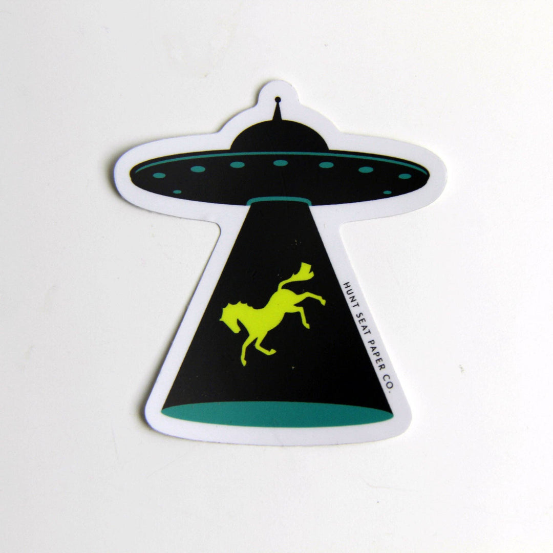 Hunt Seat Paper Abduction Horse Sticker