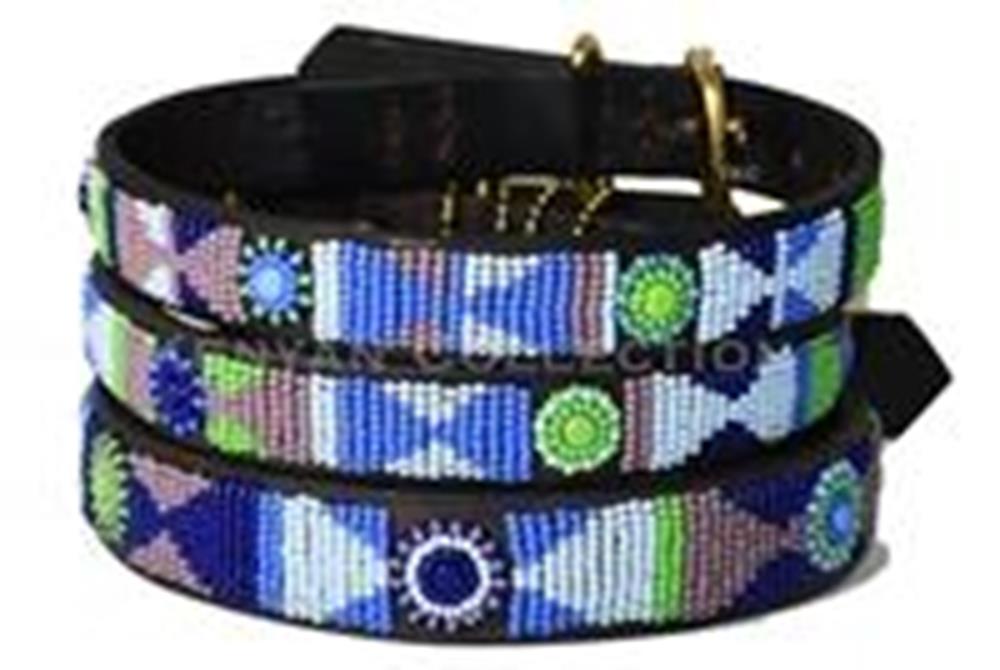 Kenyan Collection Passion Flower Beaded Dog Collar