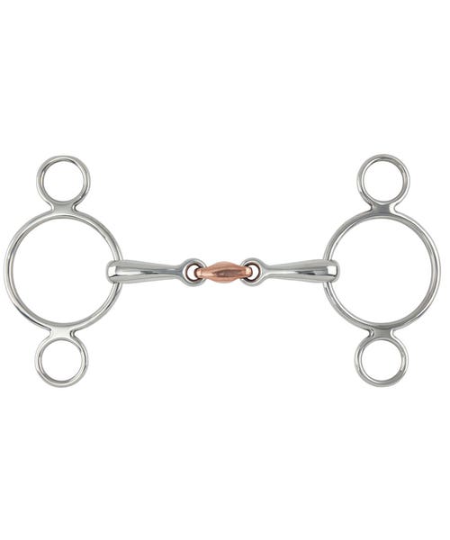 Shires Two Ring Copper Lozenge Gag
