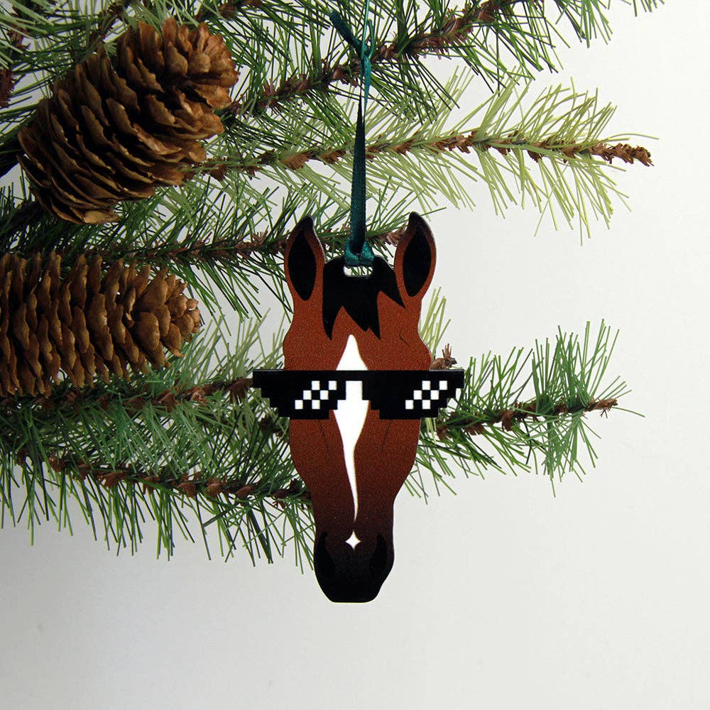 Hunt Seat Paper Co. - Thug Life Horse Ornament