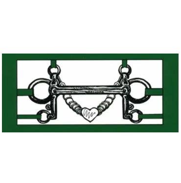Horse Hollow Press - Pelham Bit Sticker With Heart in Curb Chain
