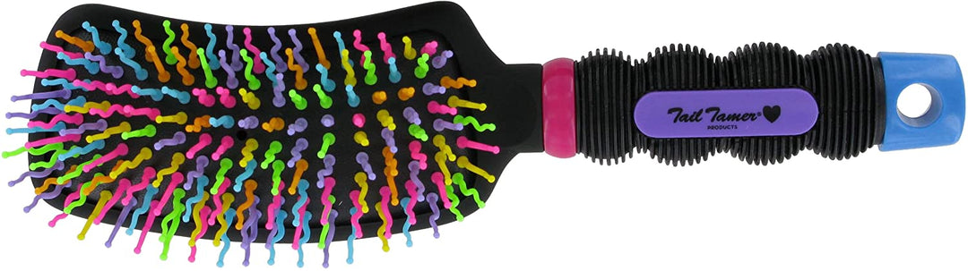 Tail Tamer Curved Handle Rainbow Brush