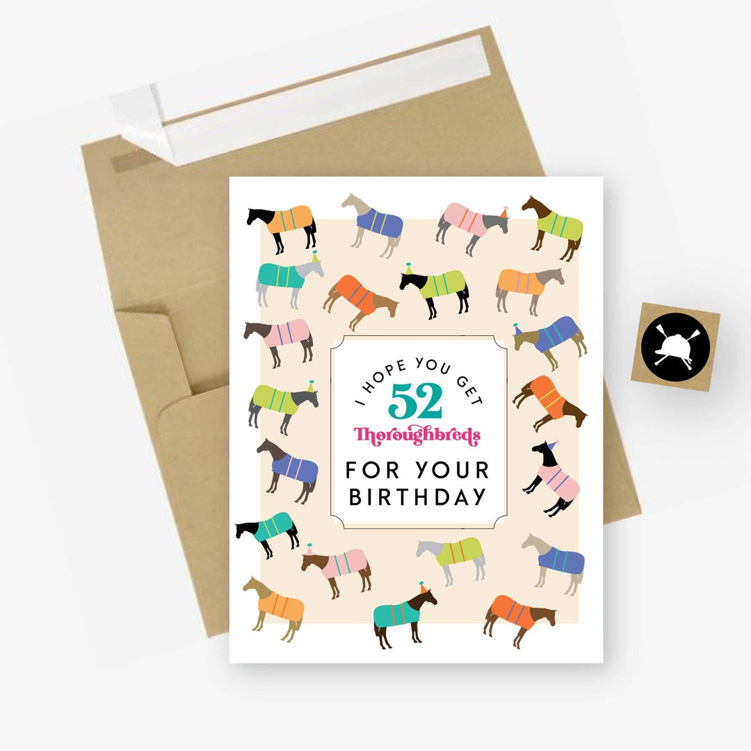 Hunt Seat Paper Co. - 52 Thoroughbreds Birthday Card