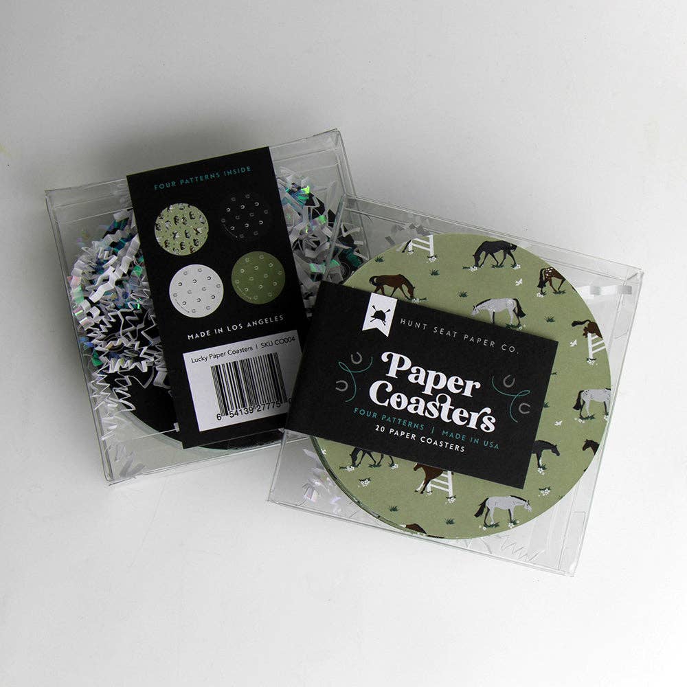 Hunt Seat Paper Co. - Lucky Paper Coaster Set