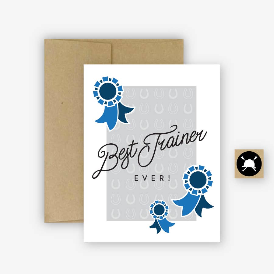 Best Trainer Ever Equestrian Greeting Card Hunt Seat Paper Co.