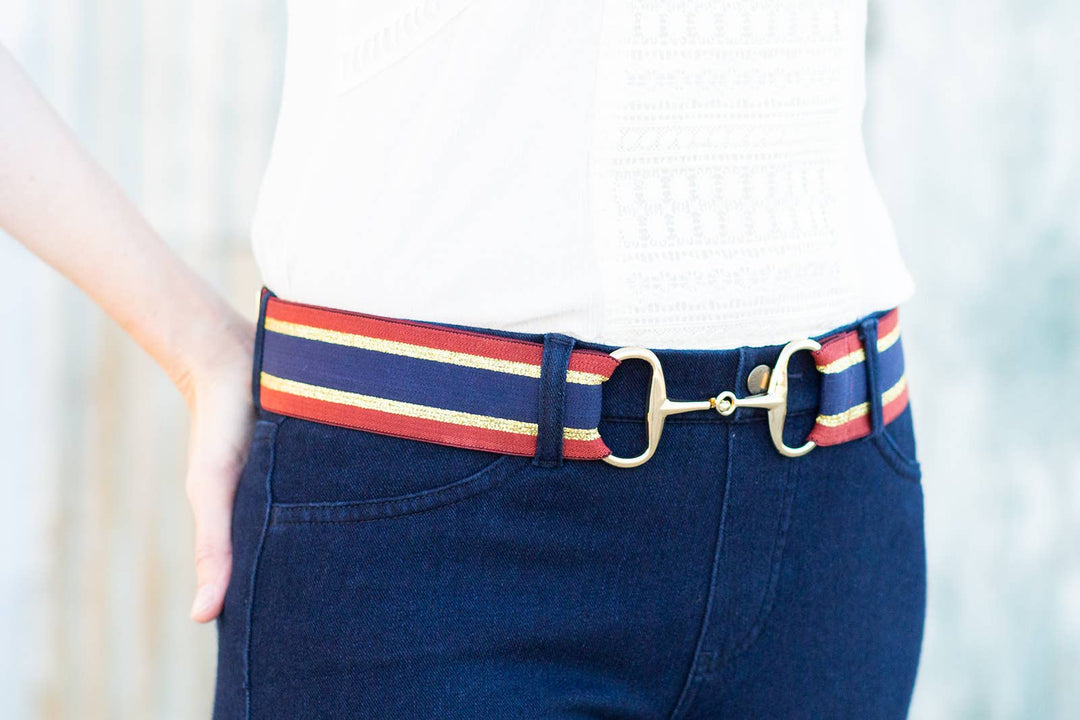 Ellany - Taylor - 2" Gold Snaffle Elastic Belt