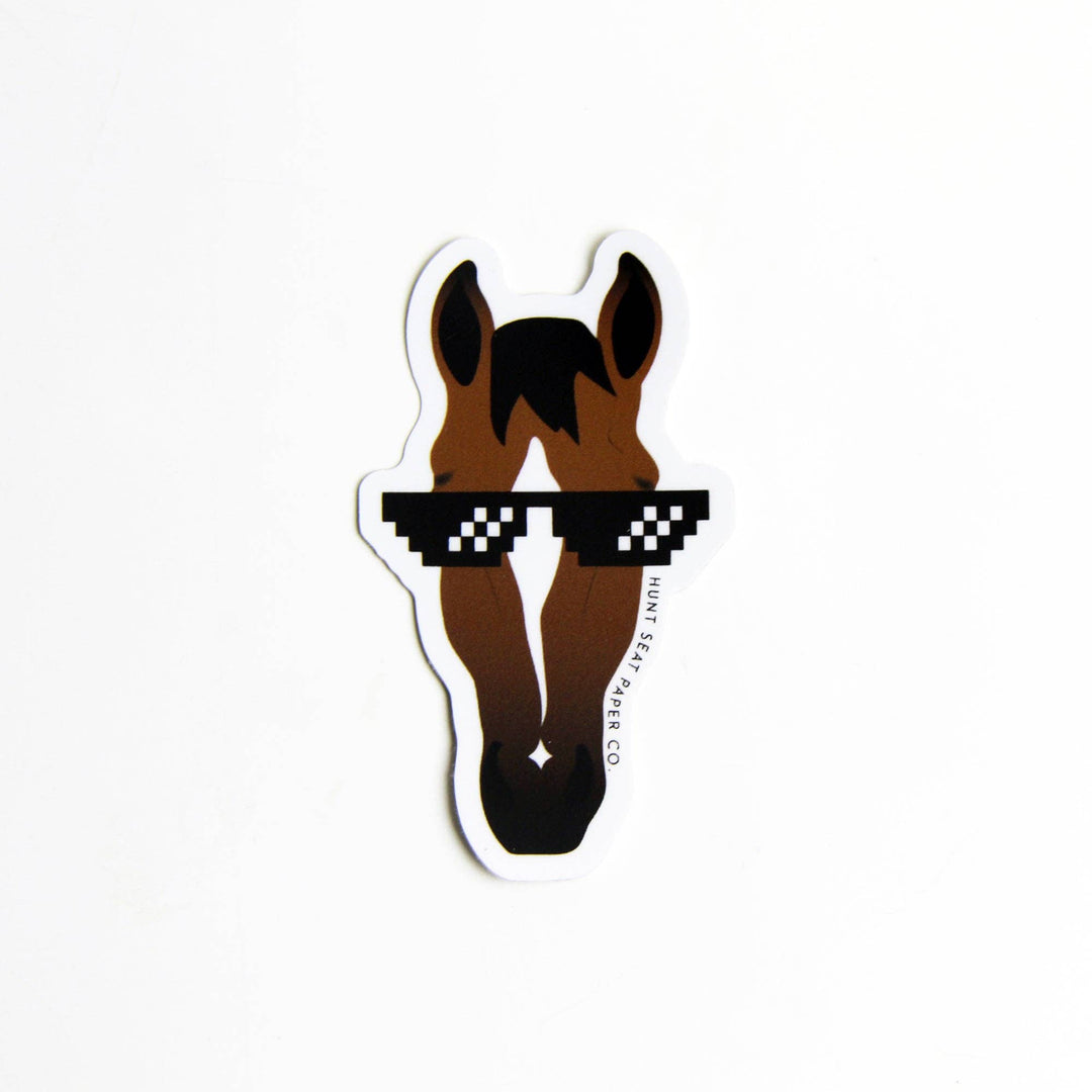 Hunt Seat Paper Thug Life Horse Sticker