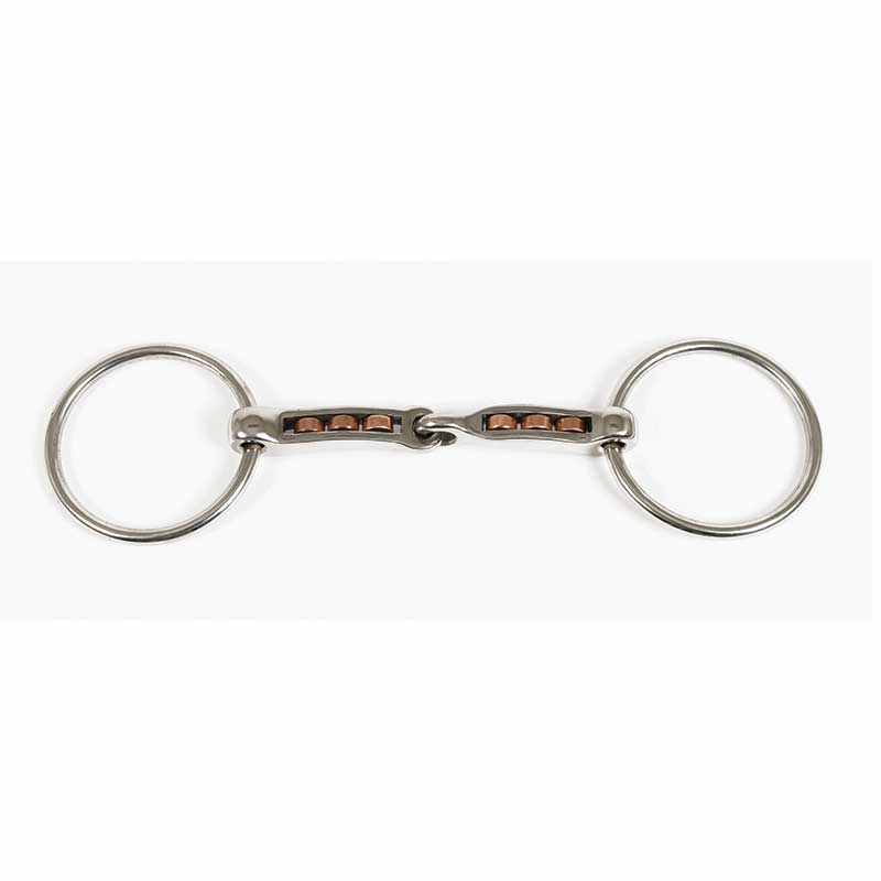 MetaLab Mac-Genis Copper Rollers Loose Ring Snaffle – 17mm