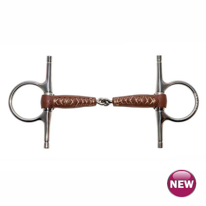 Metalab Leather Full Cheek Pinchless Snaffle Bit – 17mm