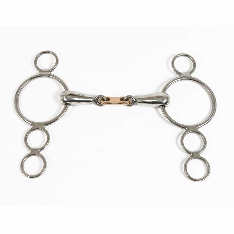 Metalab Double Jointed French Link 4 Ring Gag