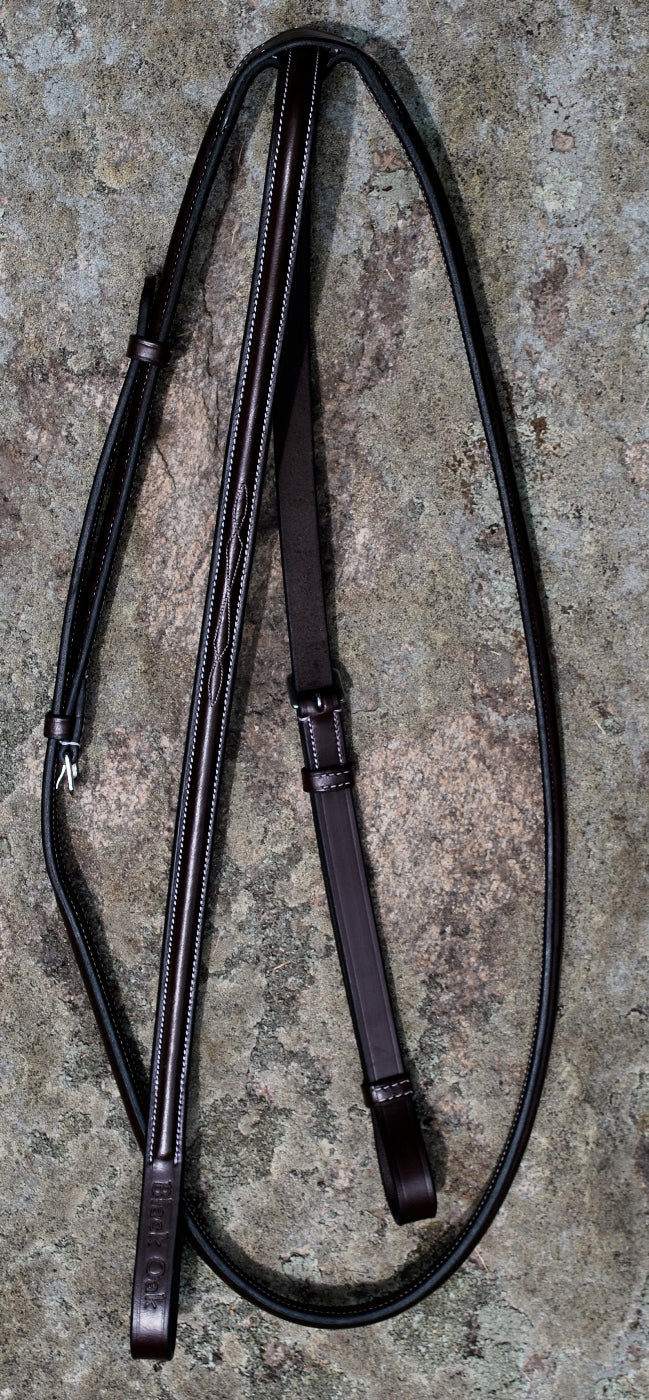 Black Oak Round Raised Fancy Standing Martingale