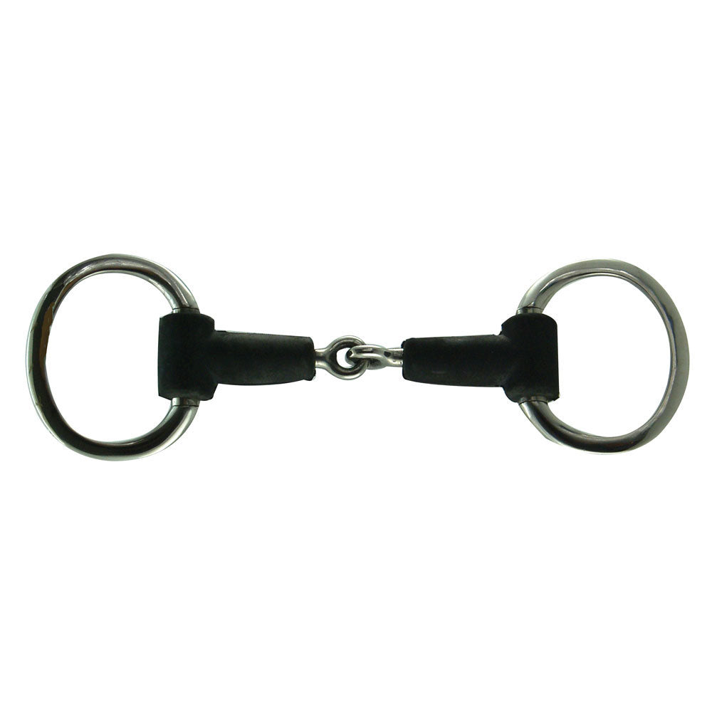 Coronet Jointed Rubber Mouth Eggbutt Bit