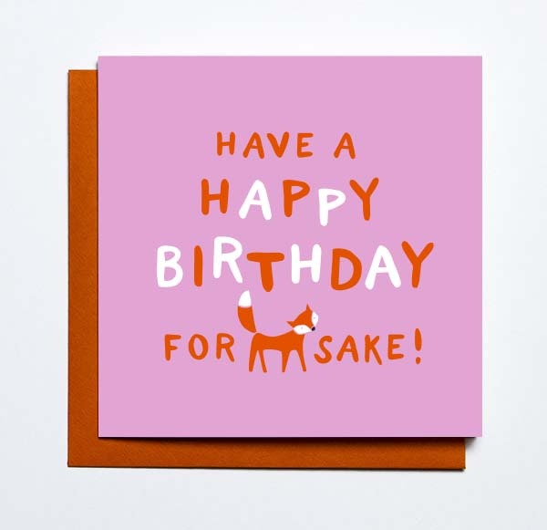 Foxy Birthday Card Mare Modern Goods