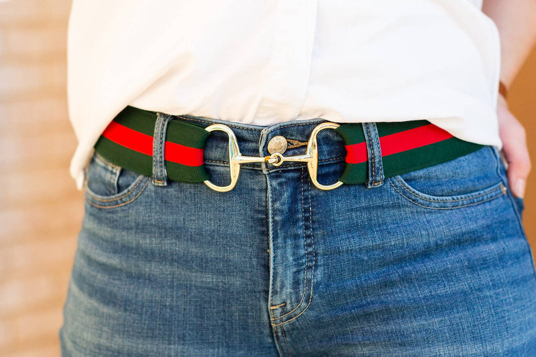 Ellany - Kingston - 2" Gold Snaffle Elastic Belt