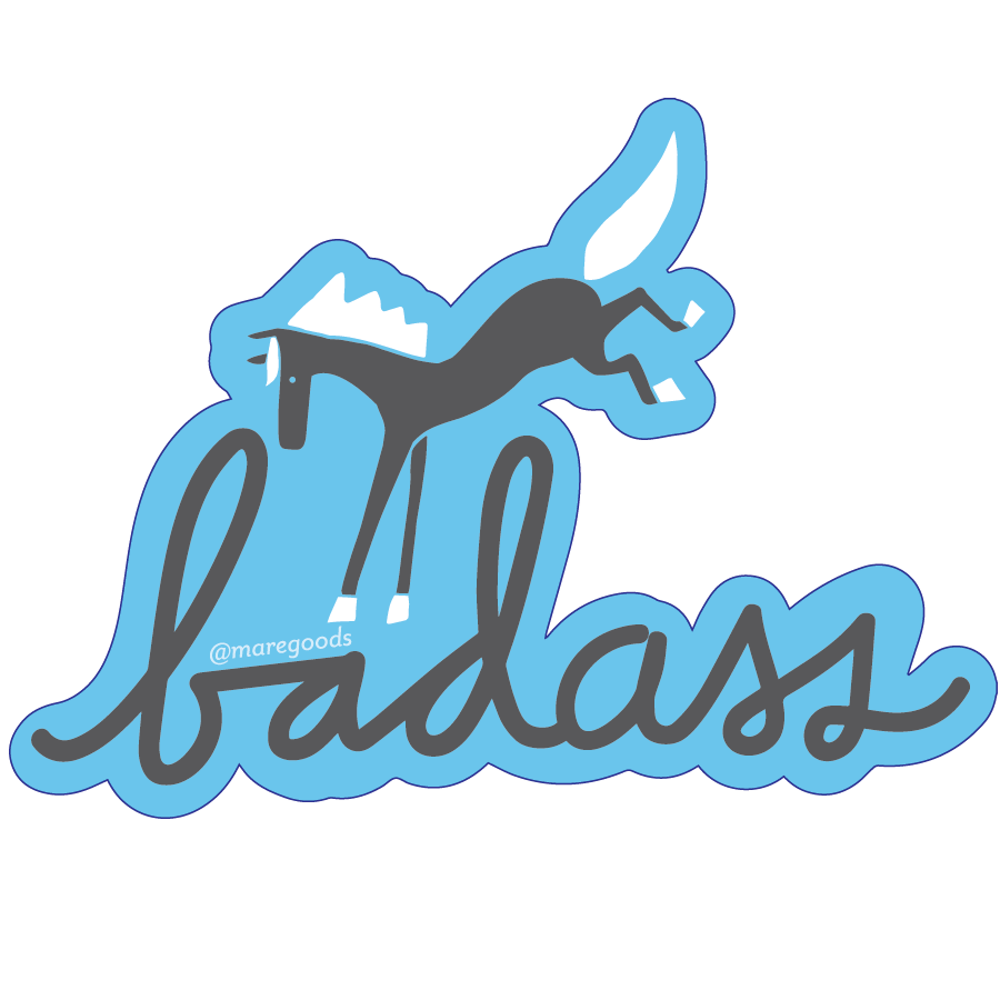 Mare Modern Goods - Badass Grey Sticker