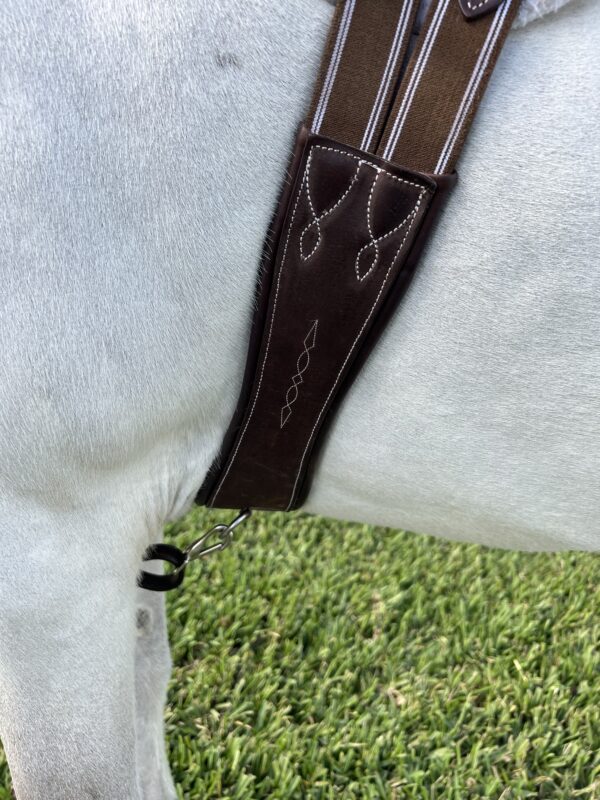 Belle & Bow Leather Fancy Stitch Girth