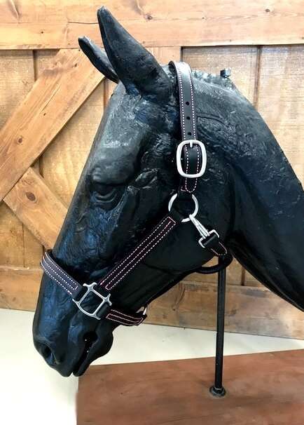Central Kentucky Triple Stitched Dress Halter Leather
