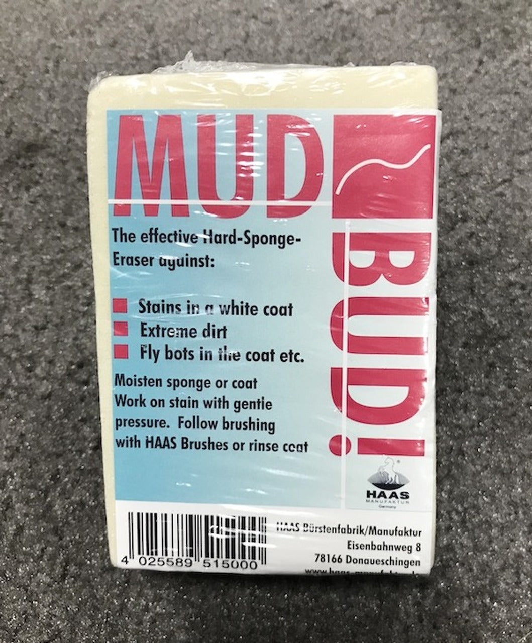 HAAS Mud Bud Hard Sponge Eraser