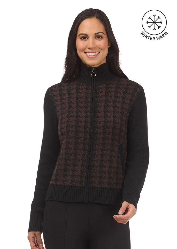Kerrits EQ Houndstooth Full Zip Sweater '25