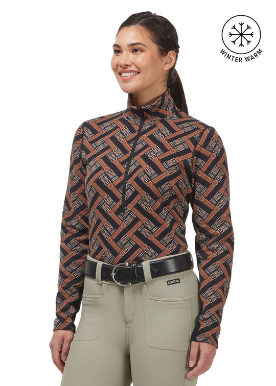 Kerrits Plush Printed Fleece Half Zip Top '24