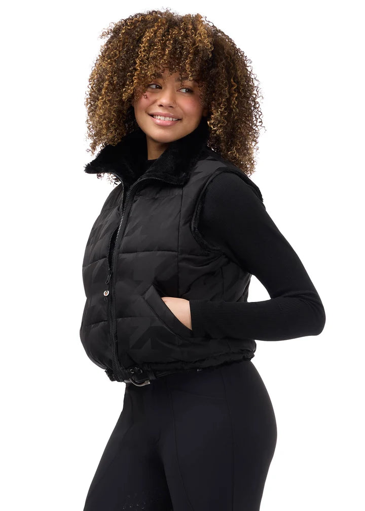 Kerrits Skyline Houndstooth Reversible Puffer Vest