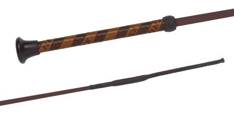 Fleck SilkTouch Dressage Whip w/ Synthetic Leather Handle