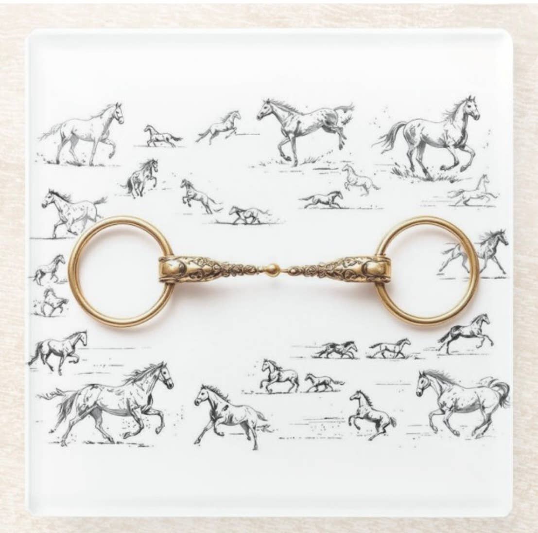 RESINate by KS Horse Bit Coaster