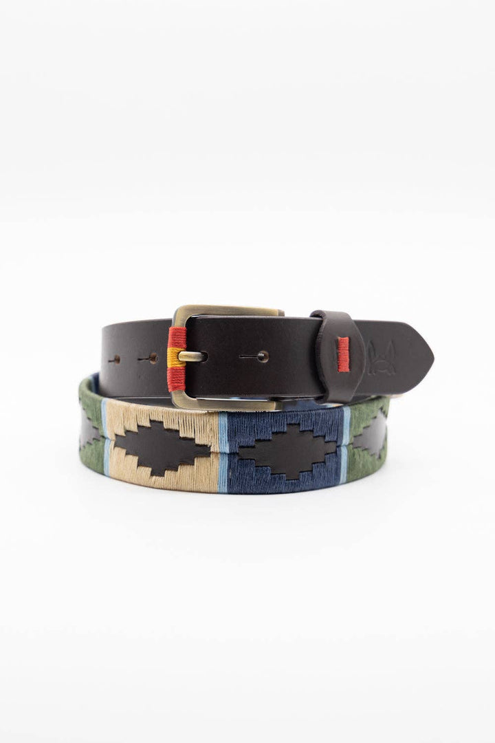 Custi Mikelo - Argentinian Polo Belt Beige Navy Green